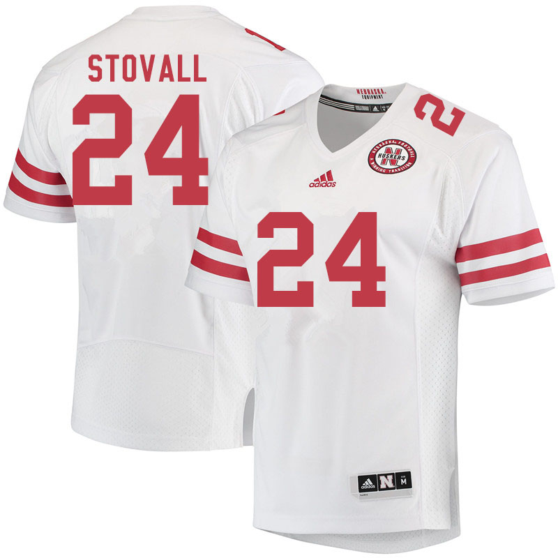 Men #24 Jeramiah Stovall Nebraska Cornhuskers College Football Jerseys Sale-White - Click Image to Close